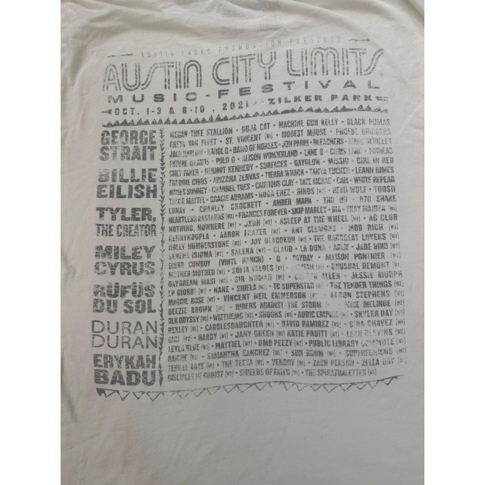 Austin City Limits 2021 Music Festival T Shirt XXL George Strait Billie Eilish - Picture 6 of 6